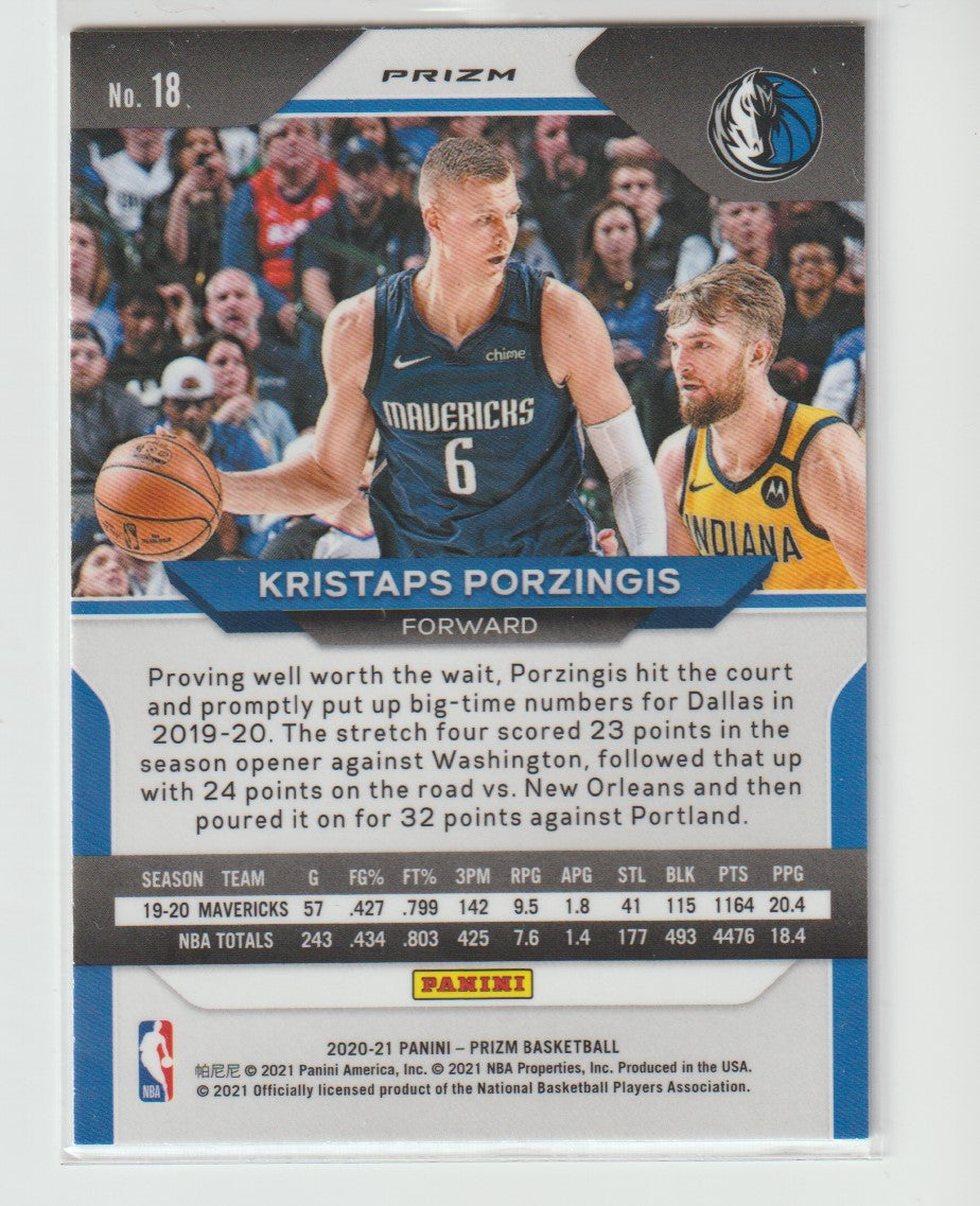 018 Kristaps Porzingis - Dallas Mavericks Green Prizm