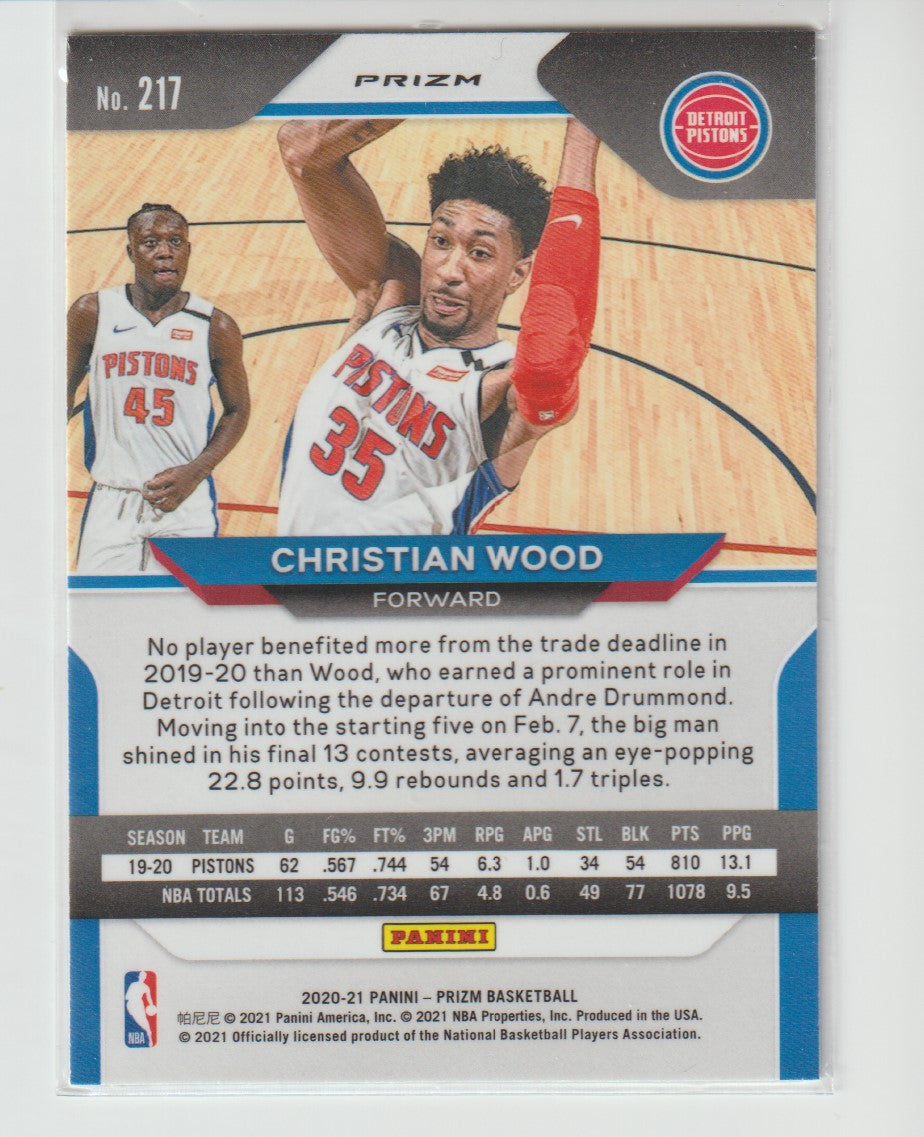 217 Christian Wood - Detroit Pistons Green Prizm