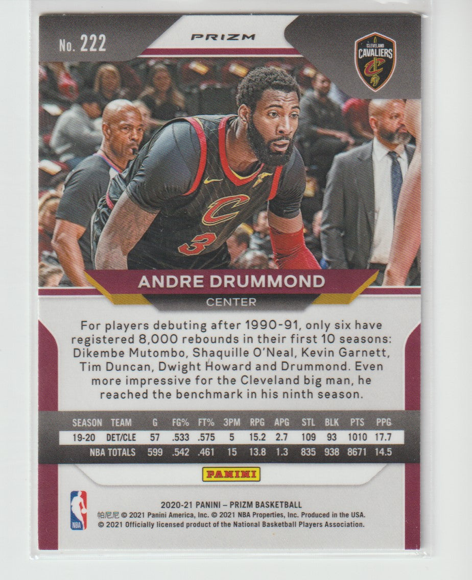 222 Andre Drummond - Cleveland Cavaliers Green Prizm