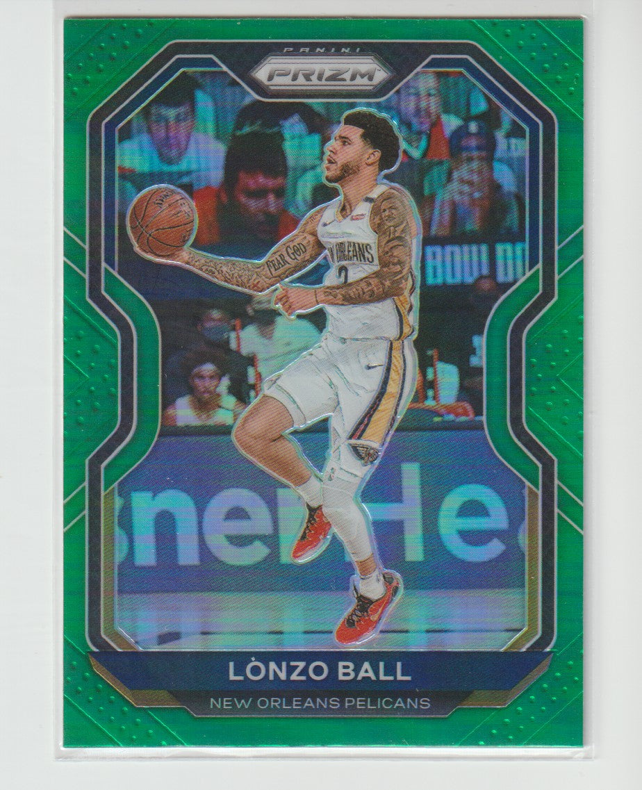 224 Lonzo Ball - New Orleans Pelicans Green Prizm