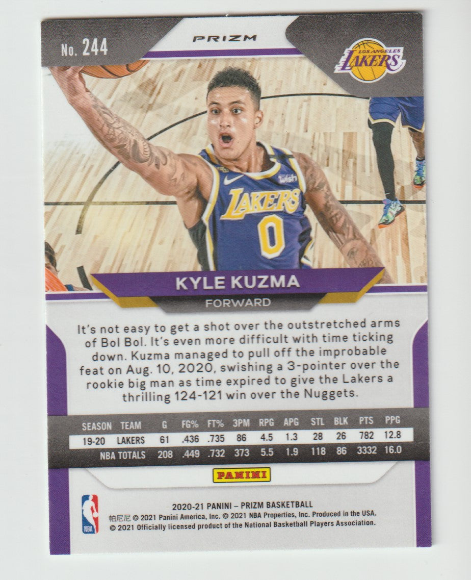 244 Kyle Kuzma - Los Angeles Lakers Green Prizm