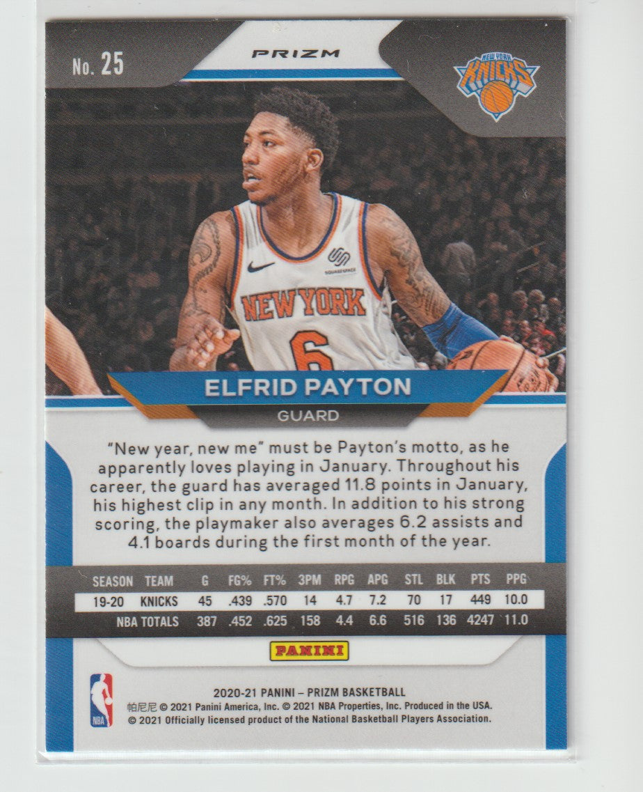 025 Elfrid Payton - New York Knicks Green Prizm