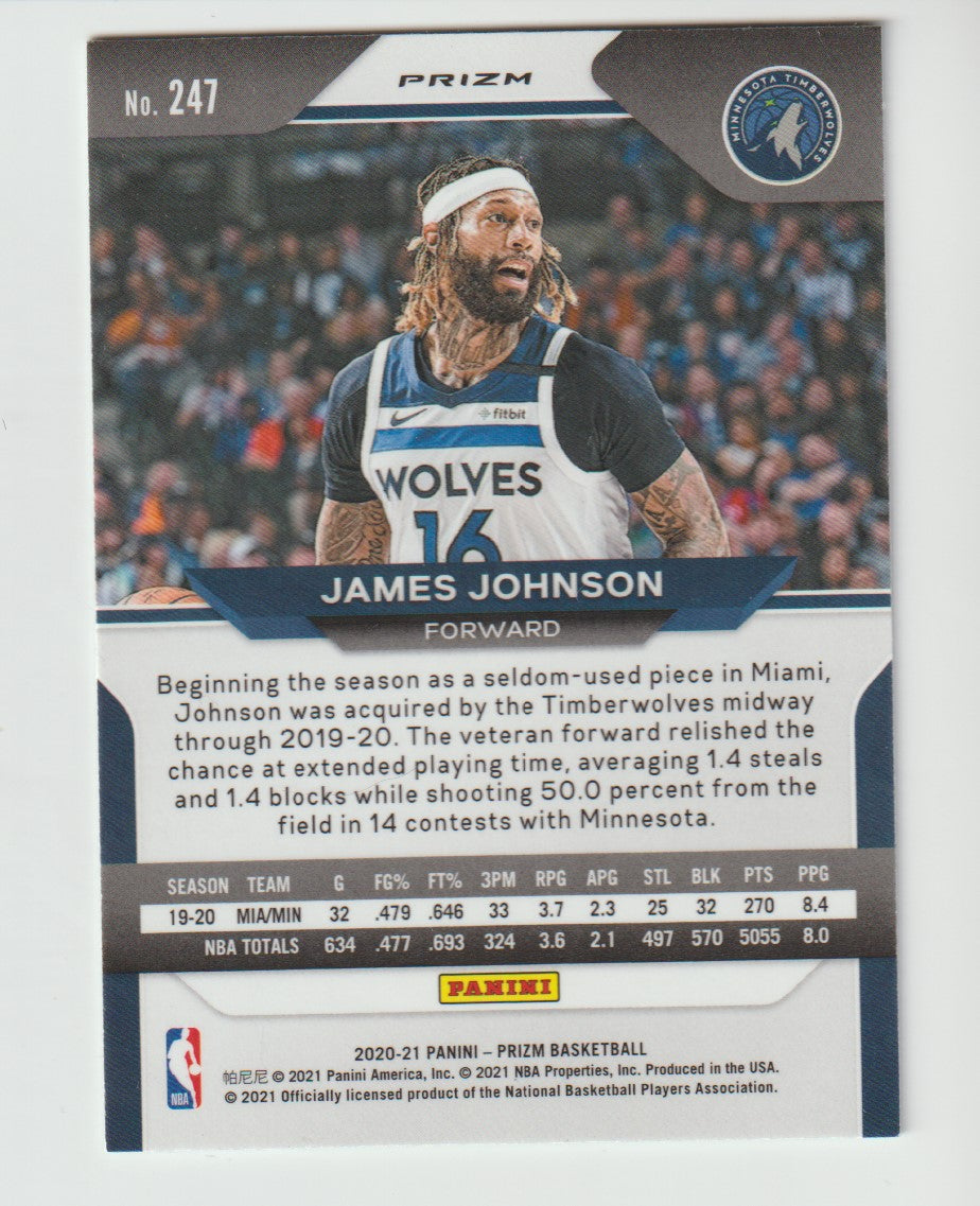 247 James Johnson - Minnesota Timberwolves Green Prizm