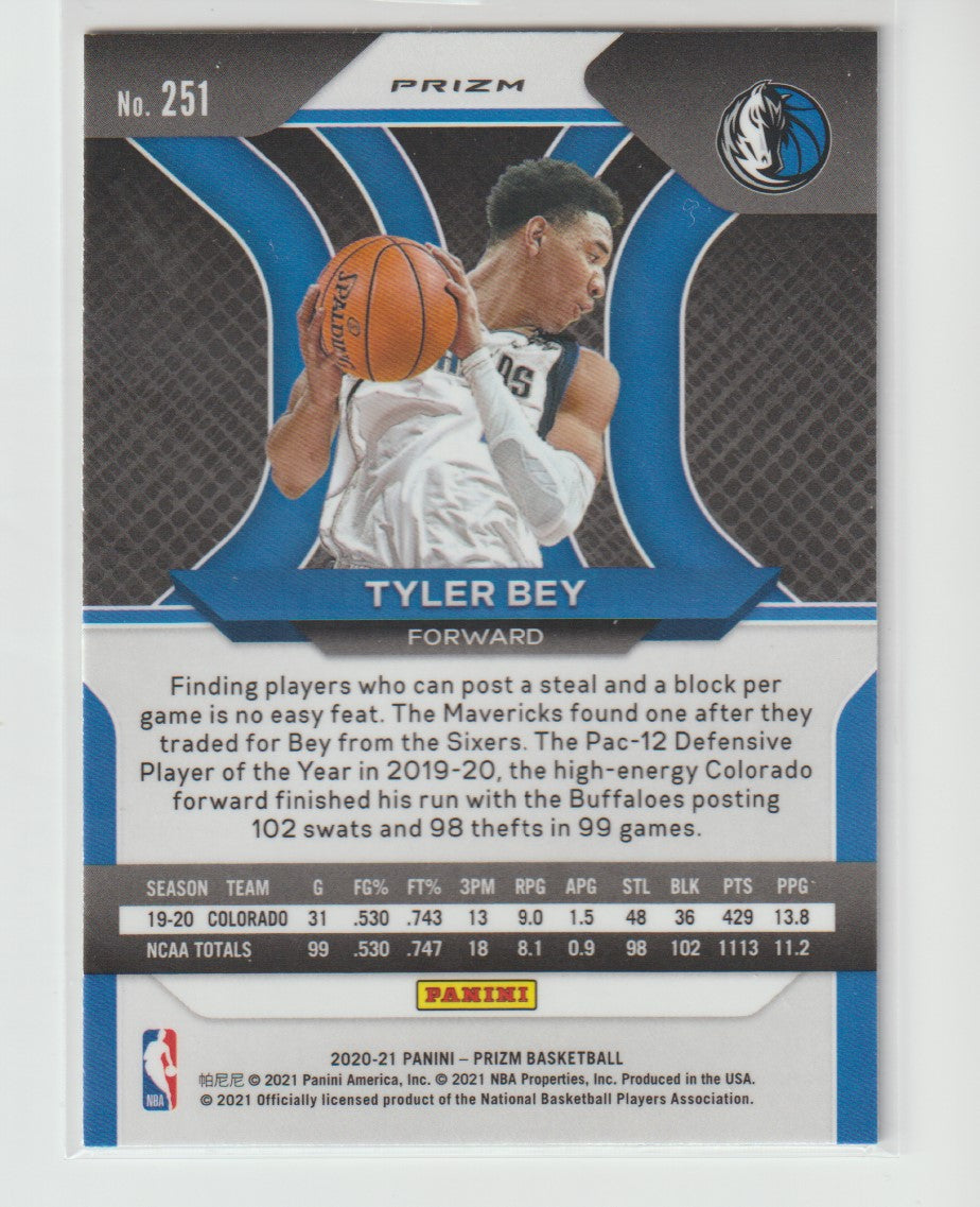 251 Tyler Bey - Dallas Mavericks Green Prizm