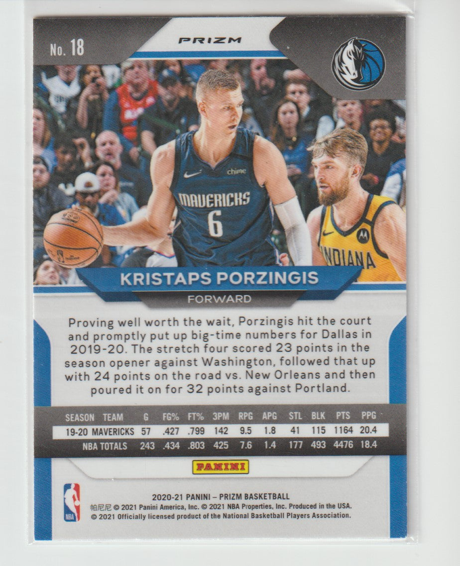 018 Kristaps Porzingis - Dallas Mavericks Red Ice Prizm