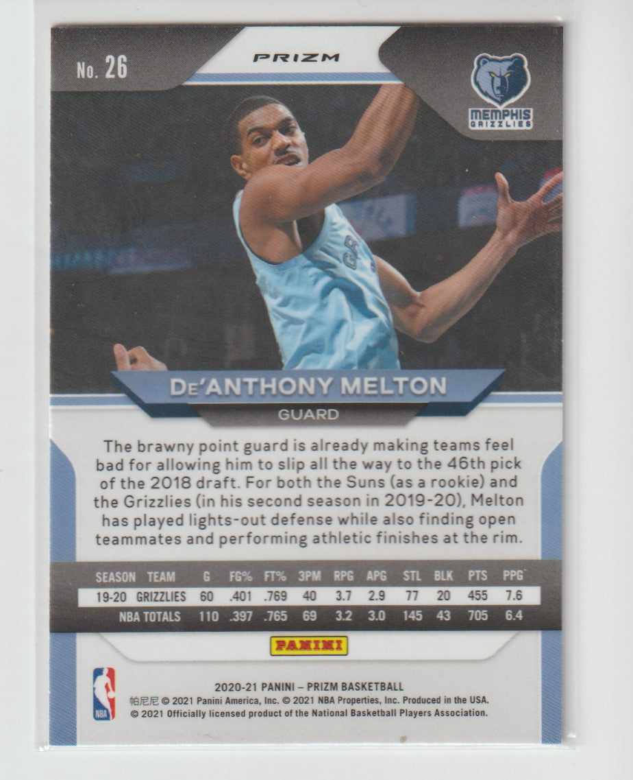 026 De'Anthony Melton - Memphis Grizzlies Red Ice Prizm