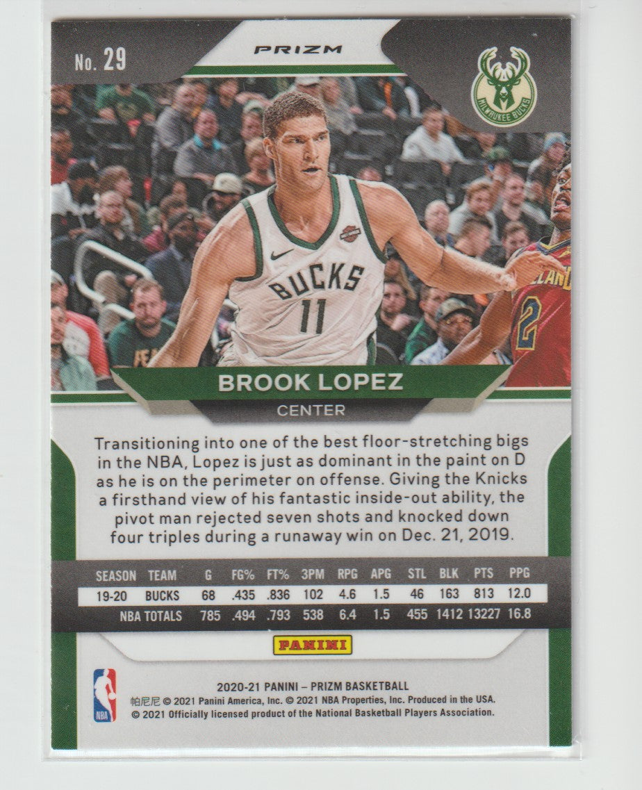 029 Brook Lopez - Milwaukee Bucks Green Prizm