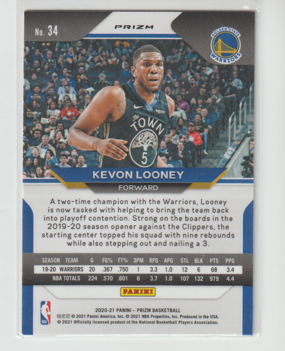 034 Kevon Looney - Golden State Warriors Red Ice Prizm