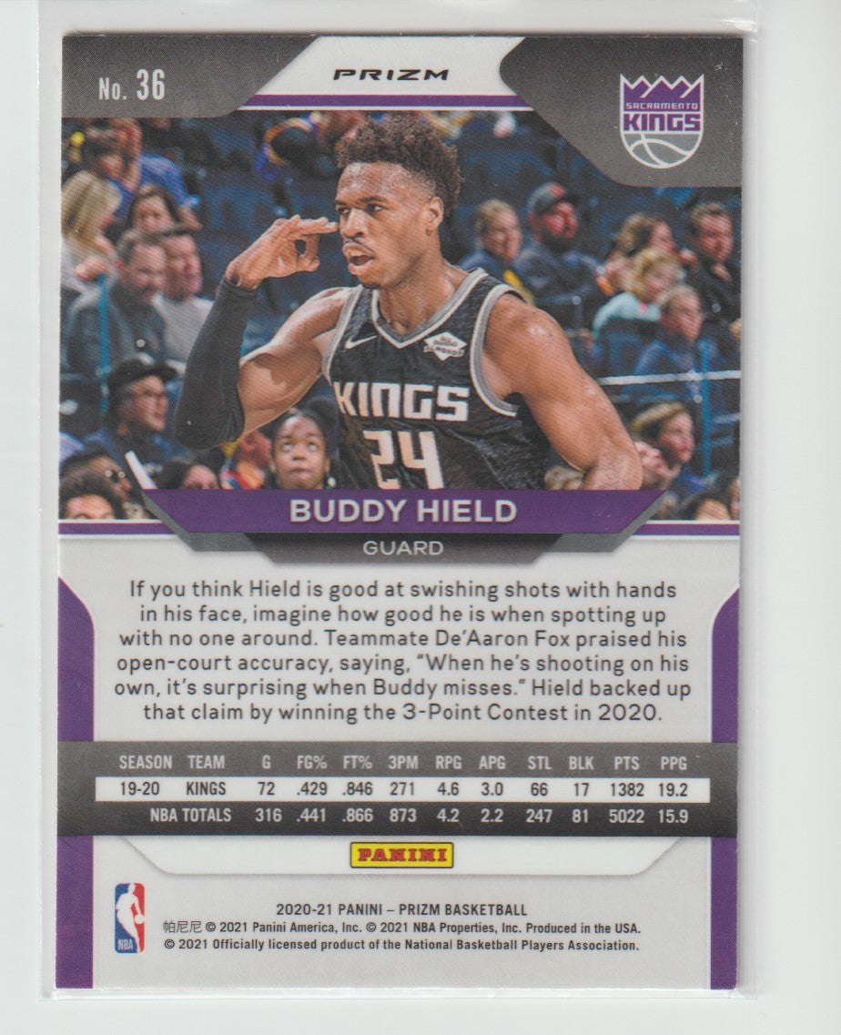 036 Buddy Hield - Sacramento Kings Red Ice Prizm