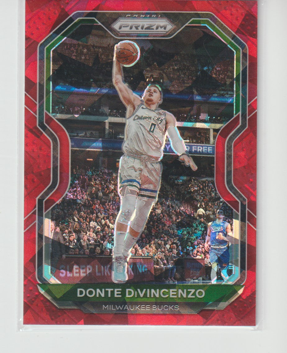 050 Donte DiVincenzo - Milwaukee Bucks Red Ice Prizm