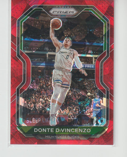 050 Donte DiVincenzo - Milwaukee Bucks Red Ice Prizm