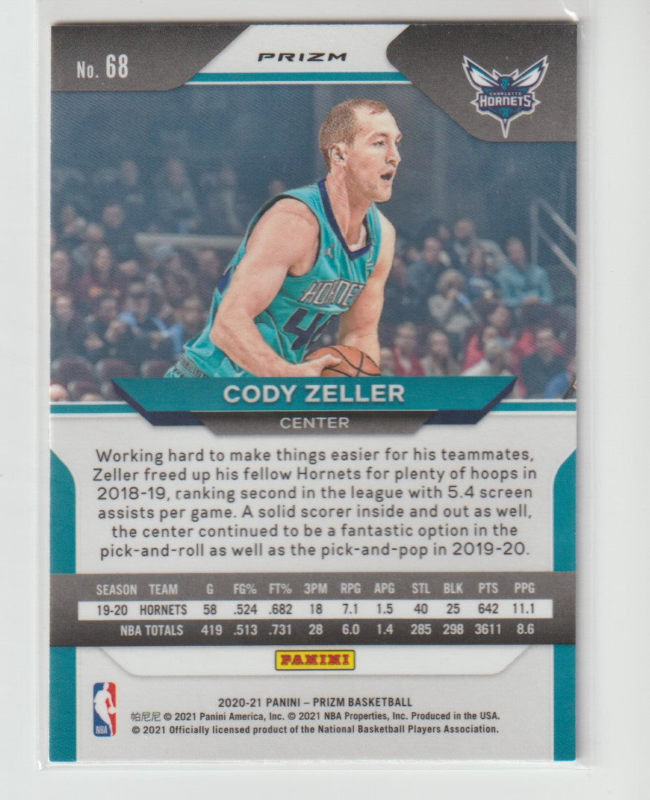 068 Cody Zeller - Charlotte Hornets Red Ice Prizm