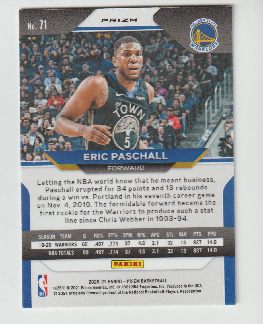 071 Eric Paschall - Golden State Warriors Red Ice Prizm