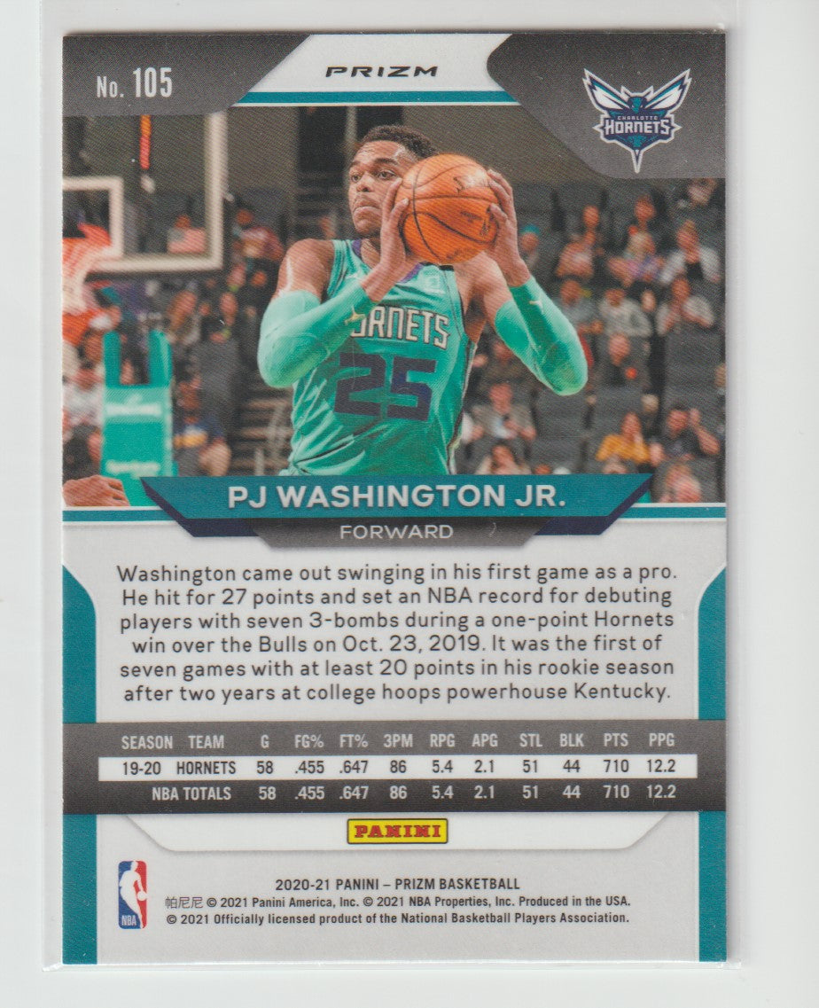 105 PJ Washington Jr. - Charlotte Hornets Red Ice Prizm