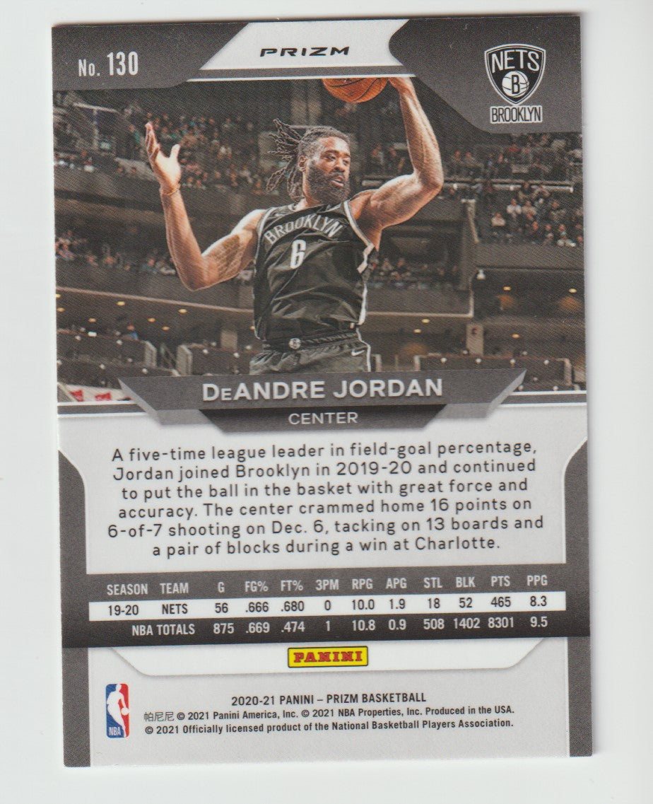 130 DeAndre Jordan - Brooklyn Nets Red Ice Prizm