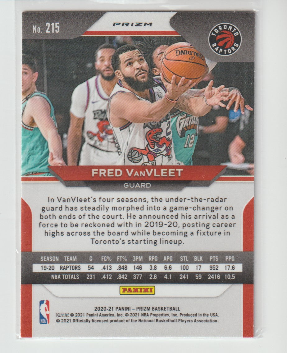 215 Fred VanVleet - Toronto Raptors Red Ice Prizm