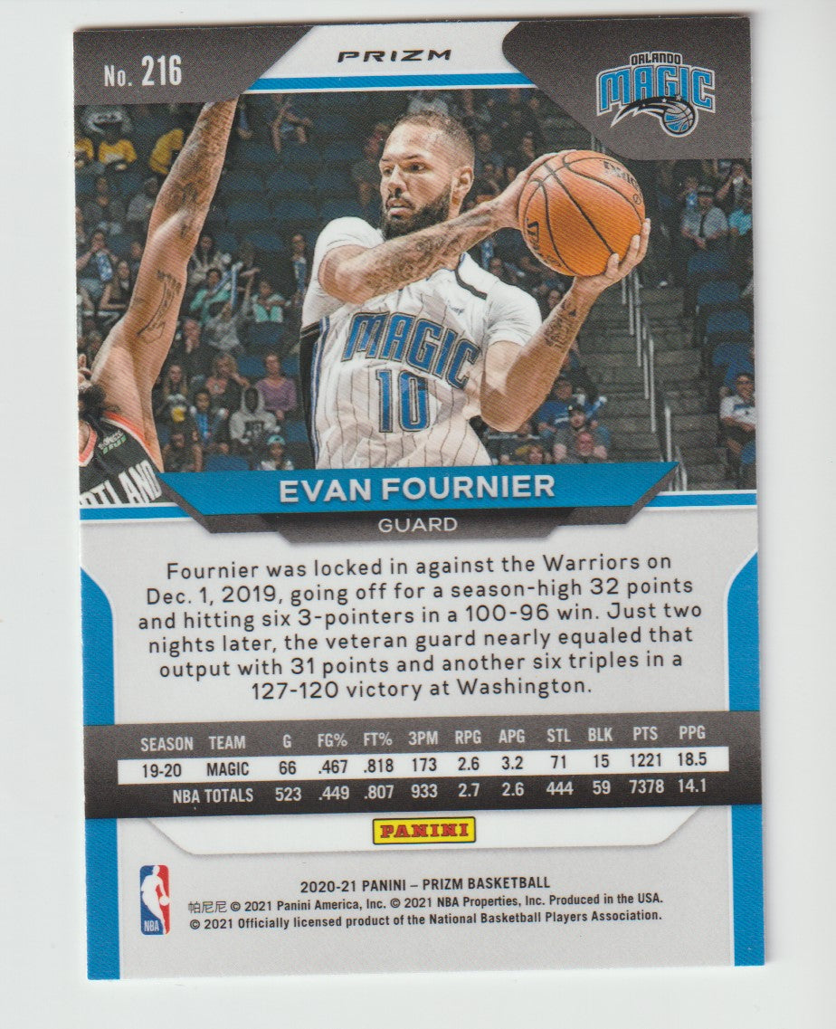 216 Evan Fournier - Orlando Magic Red Ice Prizm