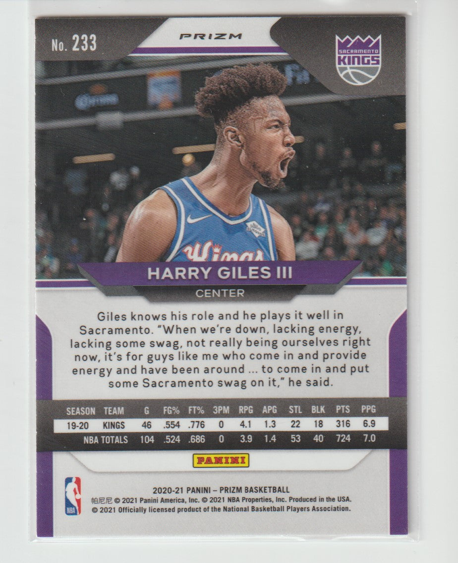 233 Harry Giles III - Sacramento Kings Red Ice Prizm