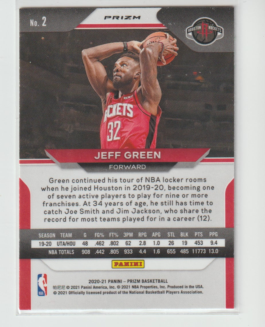 002 Jeff Green - Houston Rockets Green Prizm