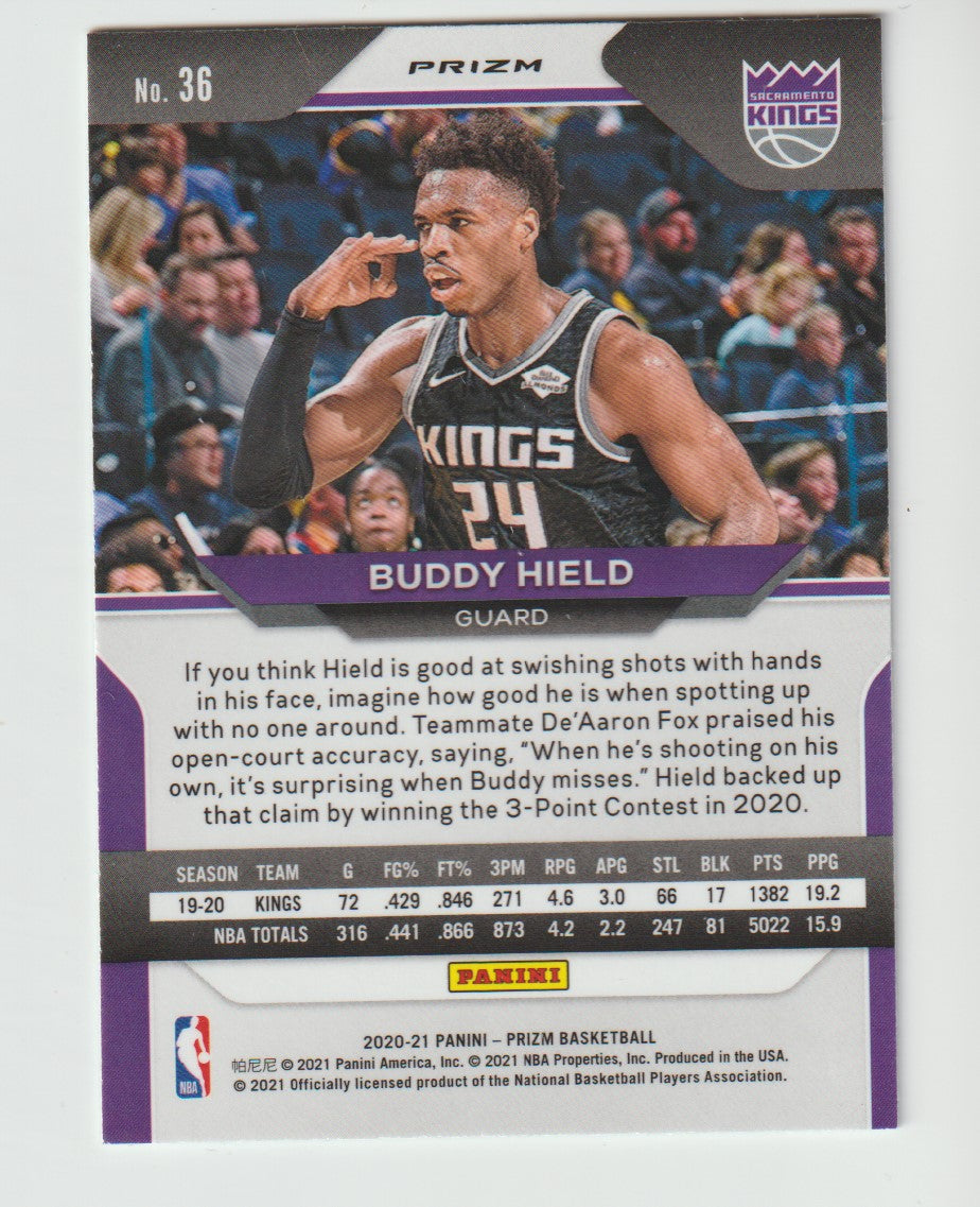 036 Buddy Hield - Sacramento Kings Green Prizm