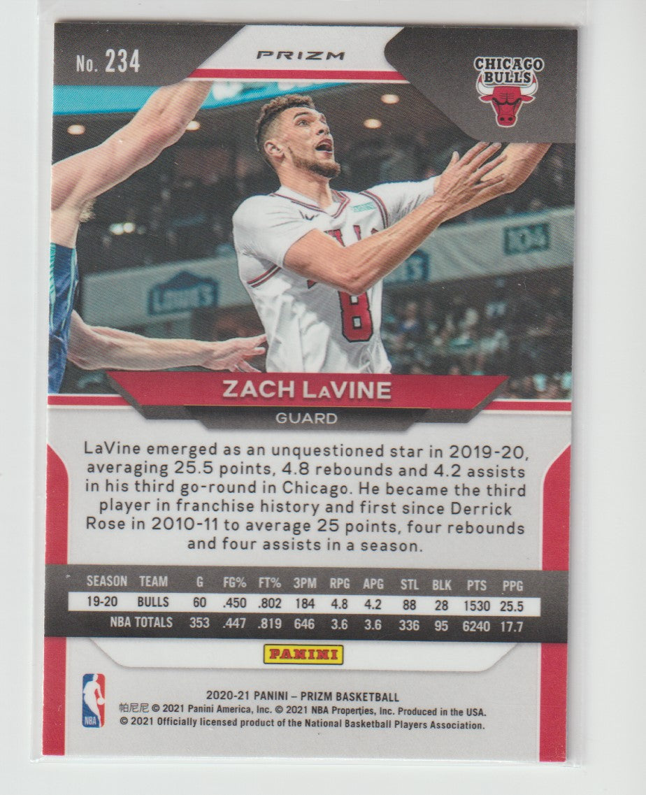 234 Zach LaVine - Chicago Bulls Red Ice Prizm