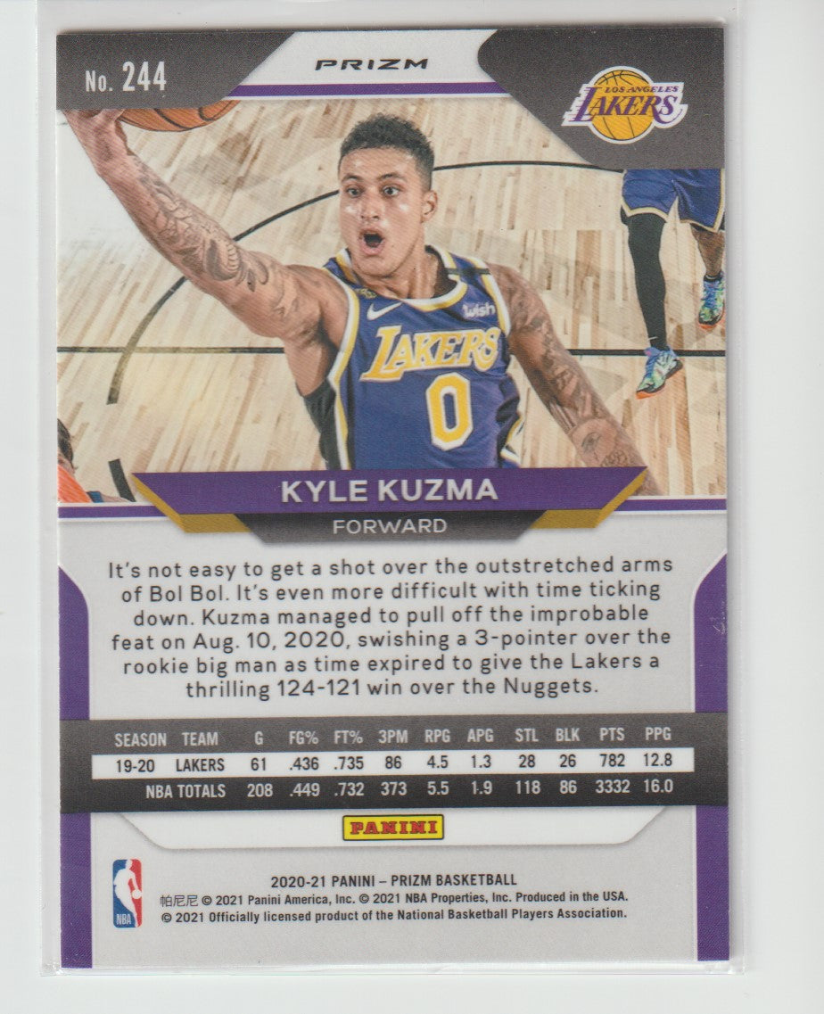 244 Kyle Kuzma - Los Angeles Lakers Red Ice Prizm