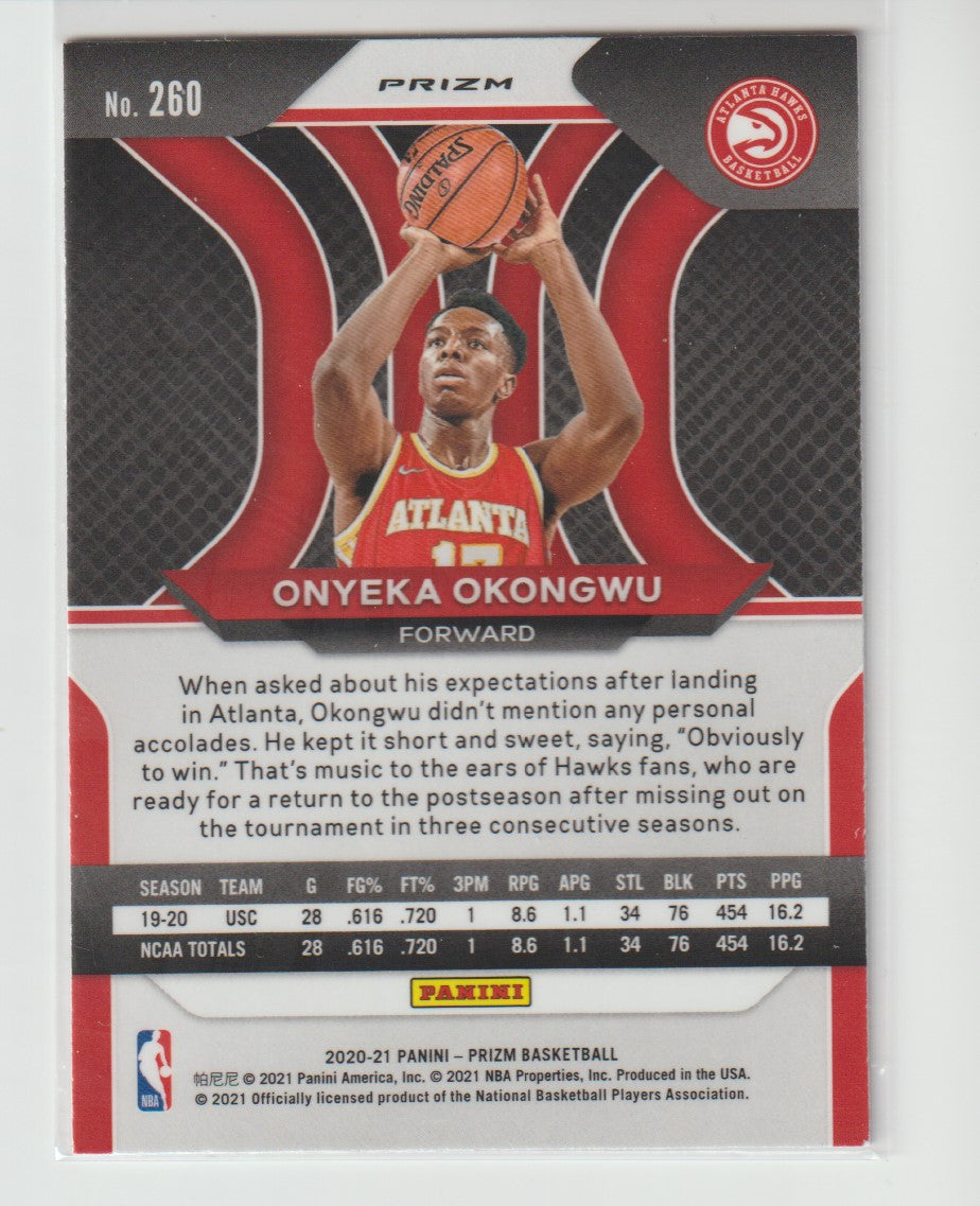 260 Onyeka Okongwu - Atlanta Hawks Red Ice Prizm