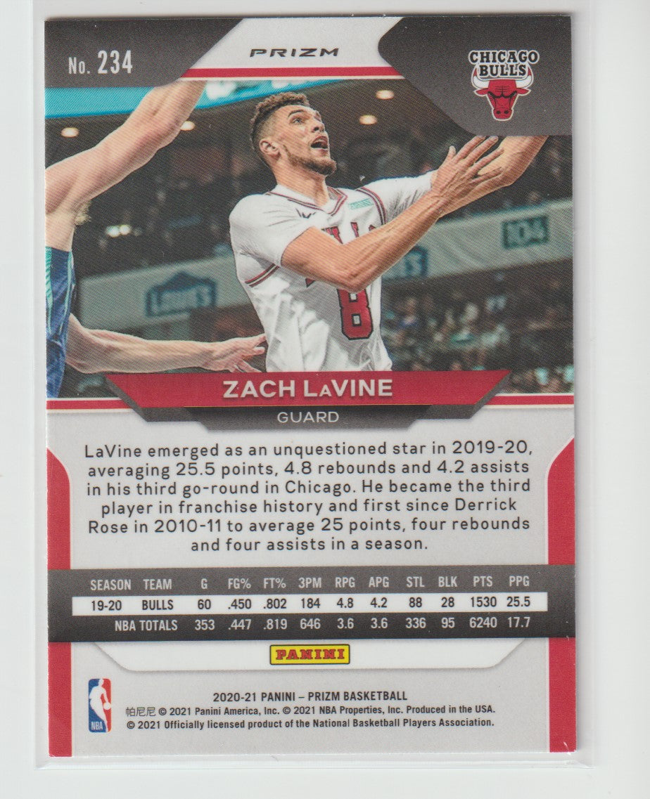 234 Zach LaVine - Chicago Bulls Blue Wave Prizm