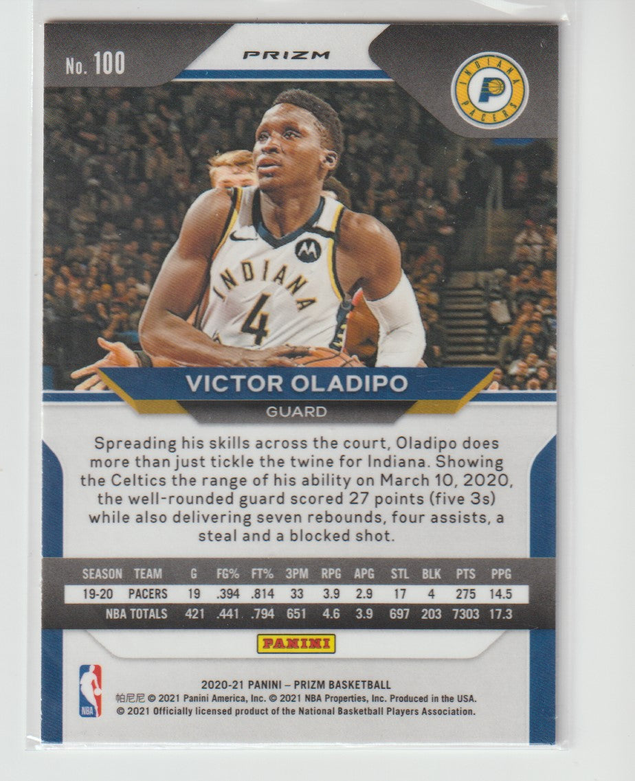 100 Victor Oladipo - Indiana Pacers Pink Ice Prizm