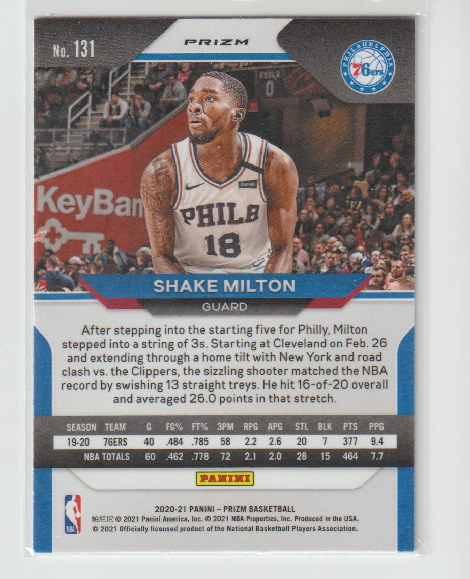 131 Shake Milton - Philadelphia 76ers Pink Ice Prizm