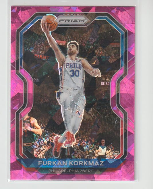 160 Furkan Korkmaz - Philadelphia 76ers Pink Ice Prizm