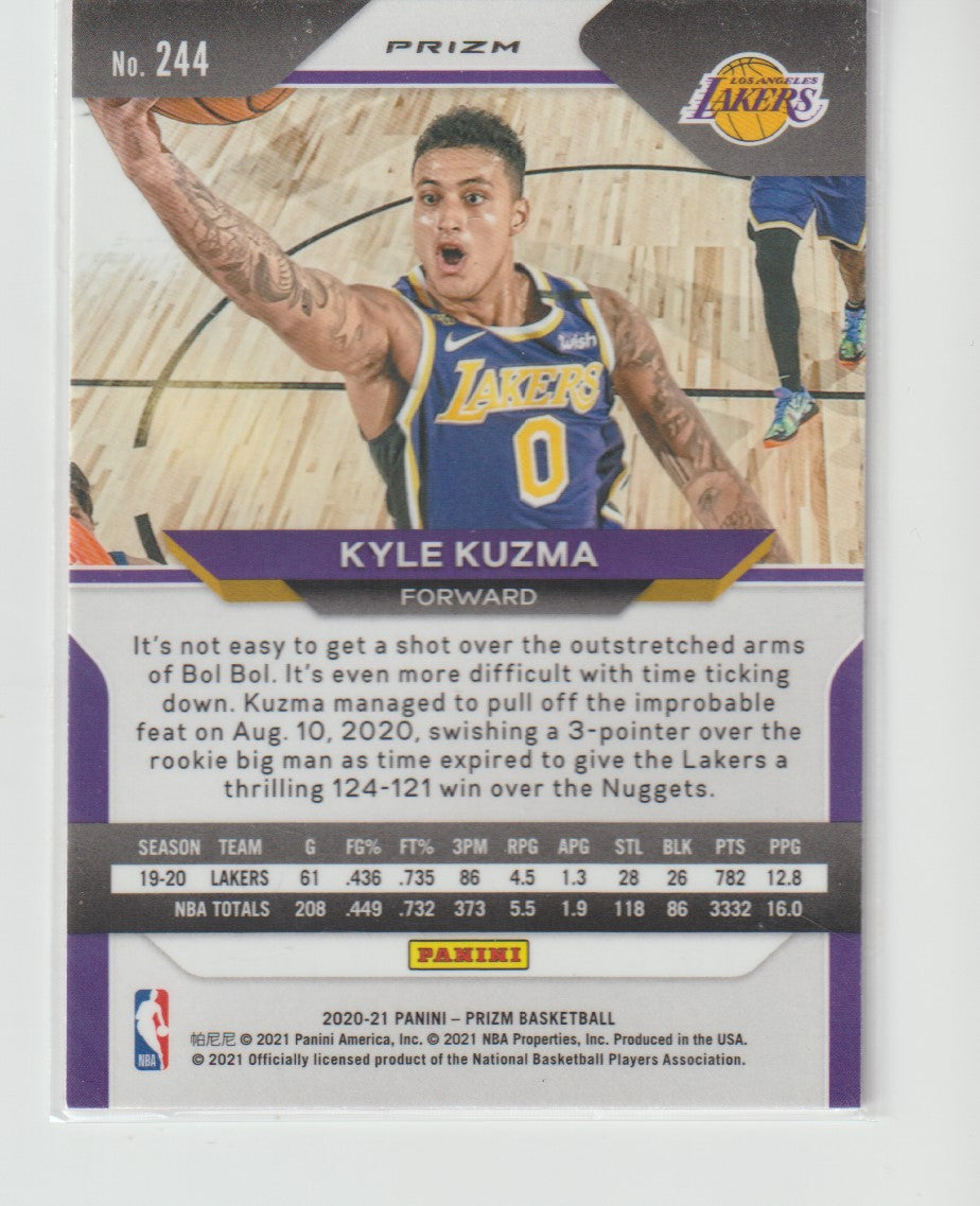 244 Kyle Kuzma - Los Angeles Lakers Pink Ice Prizm