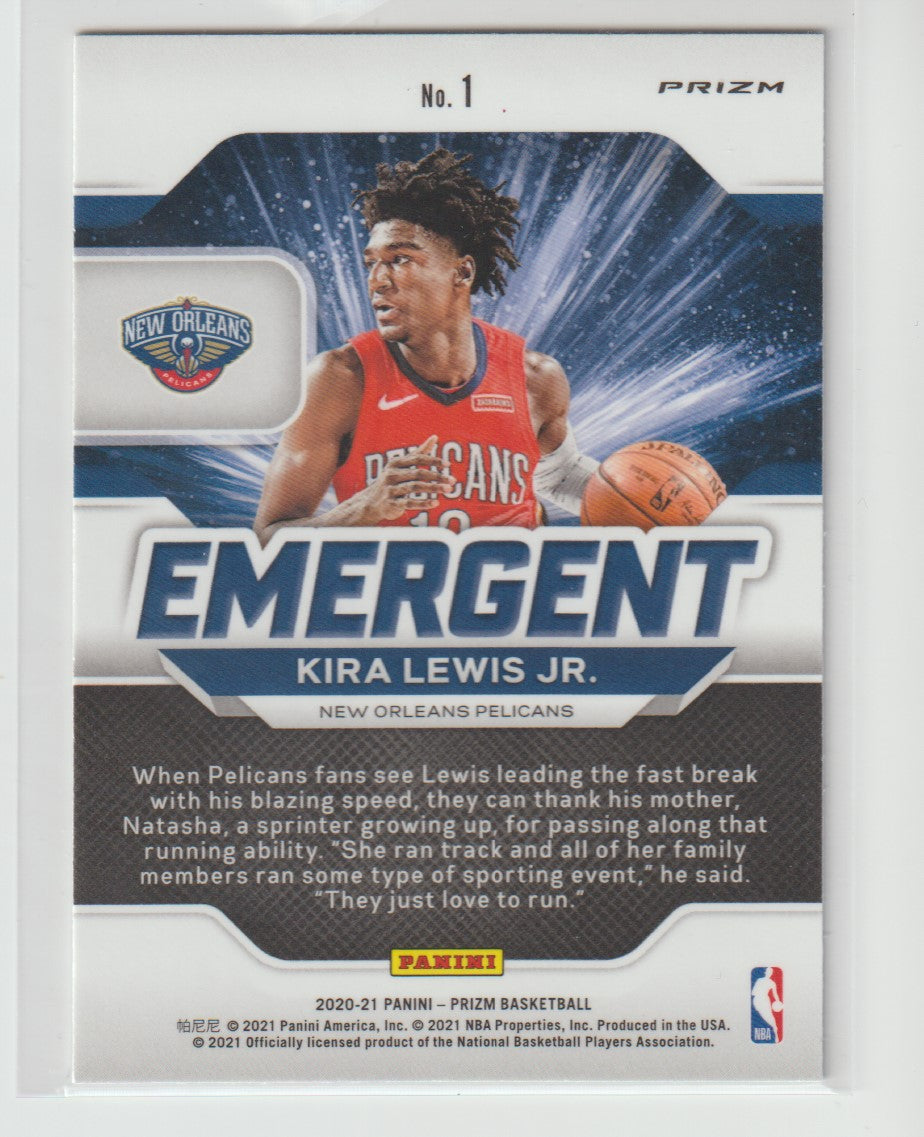 Emergent 001 Kira Lewis Jr. - New Orleans Pelicans Silver Prizm