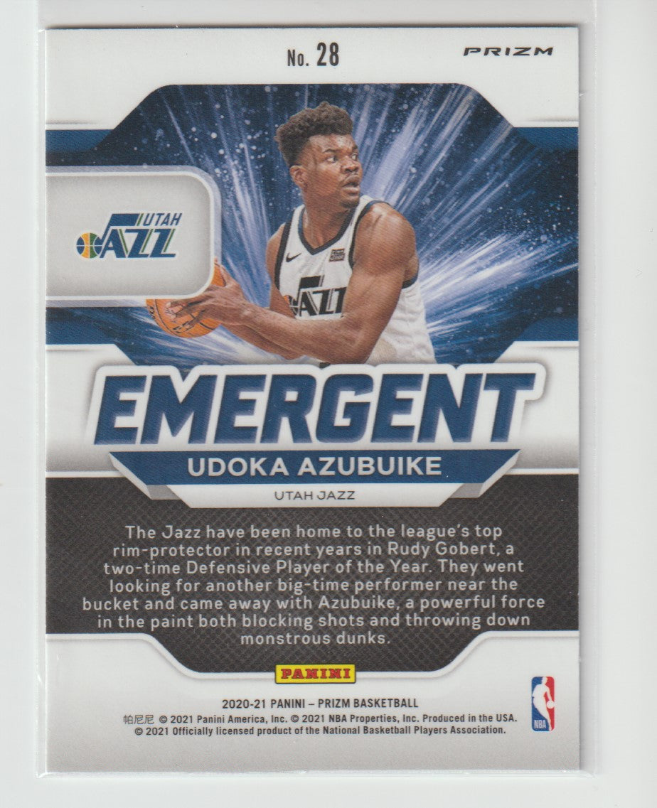 Emergent 028 Udoka Azubuike - Utah Jazz Silver Prizm