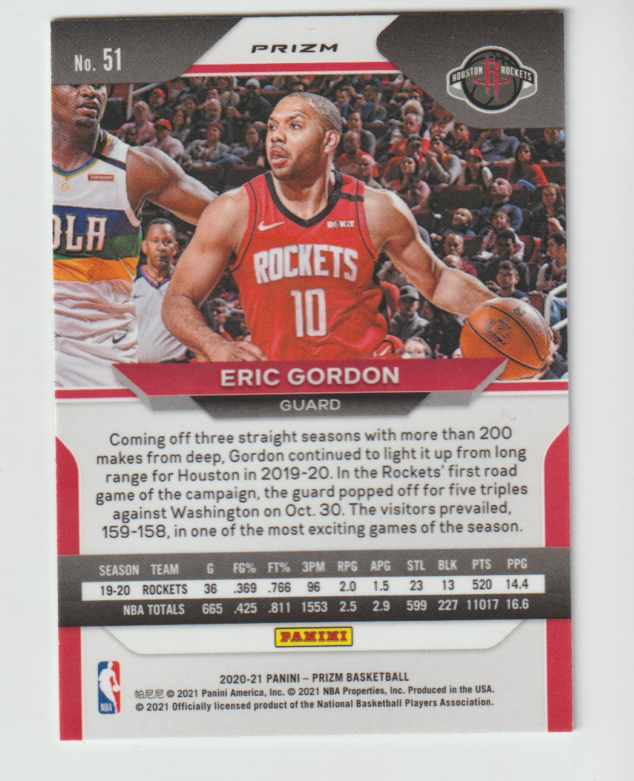 051 Eric Gordon - Houston Rockets Green Prizm