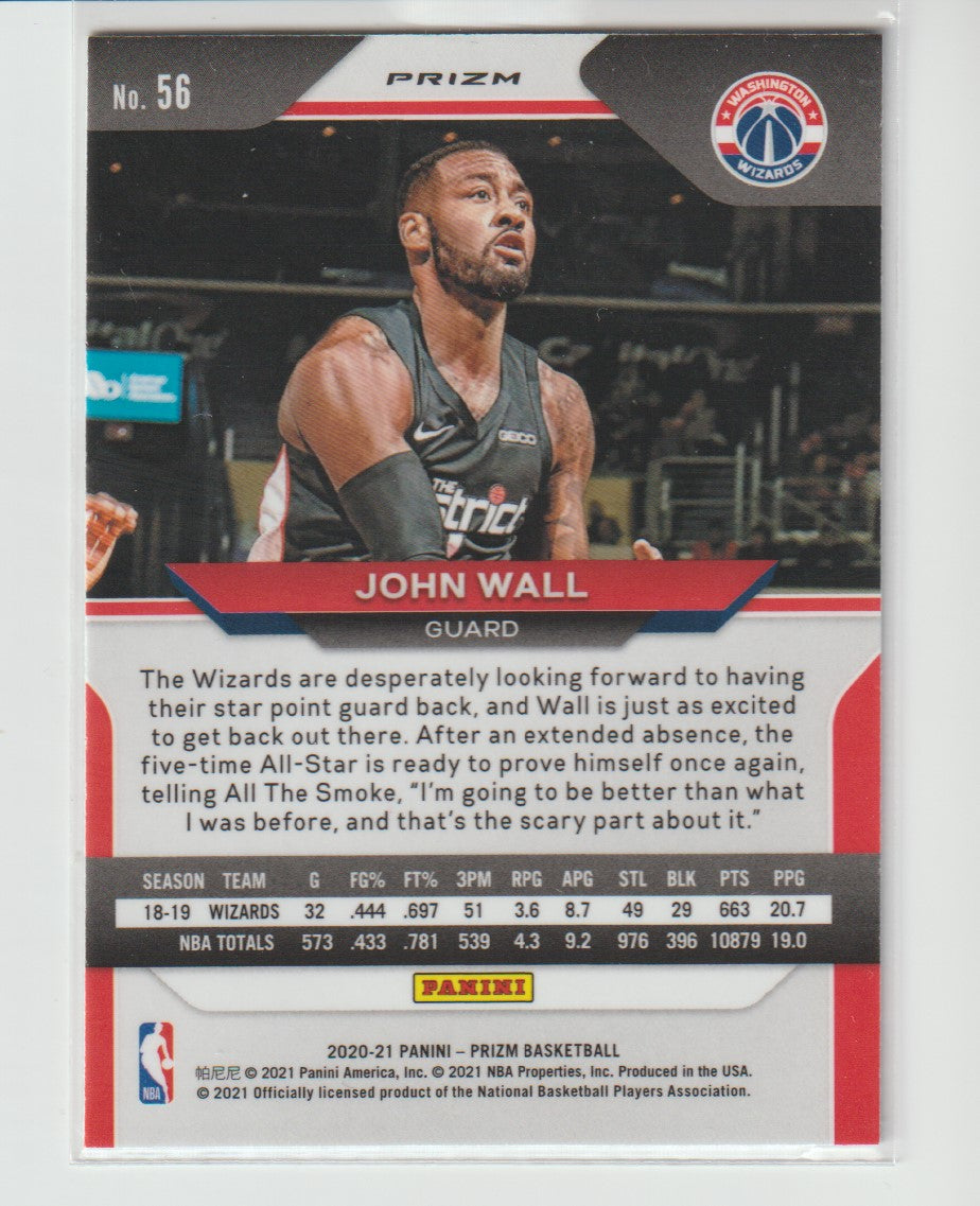 056 John Wall - Washington Wizards Green Prizm