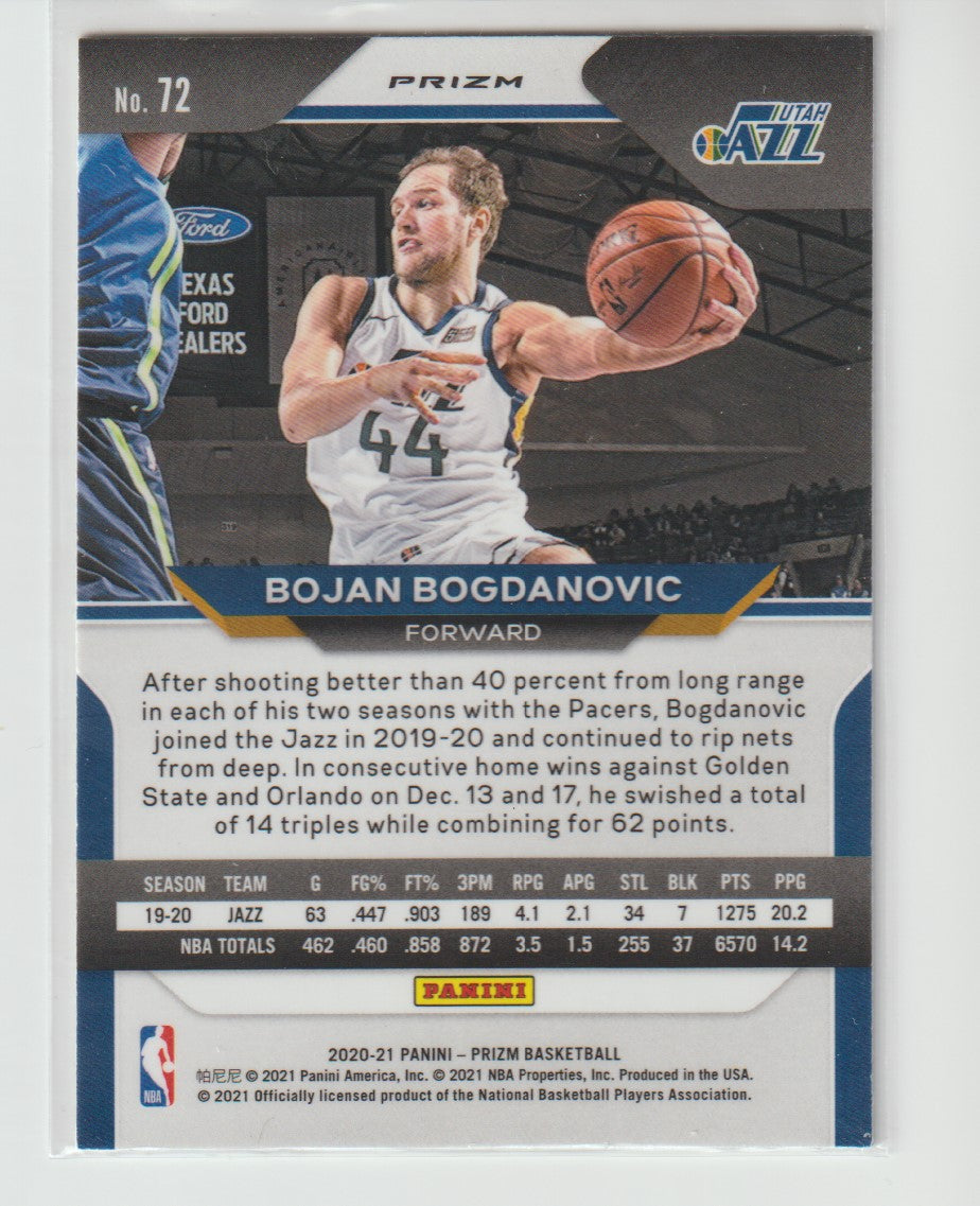 072 Bojan Bogdanovic - Utah Jazz Green Prizm