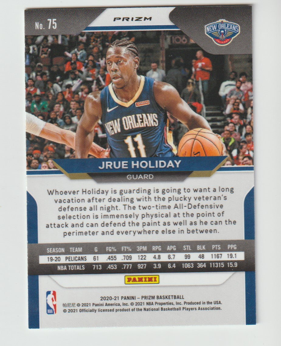 075 Jrue Holiday - New Orleans Pelicans Green Prizm