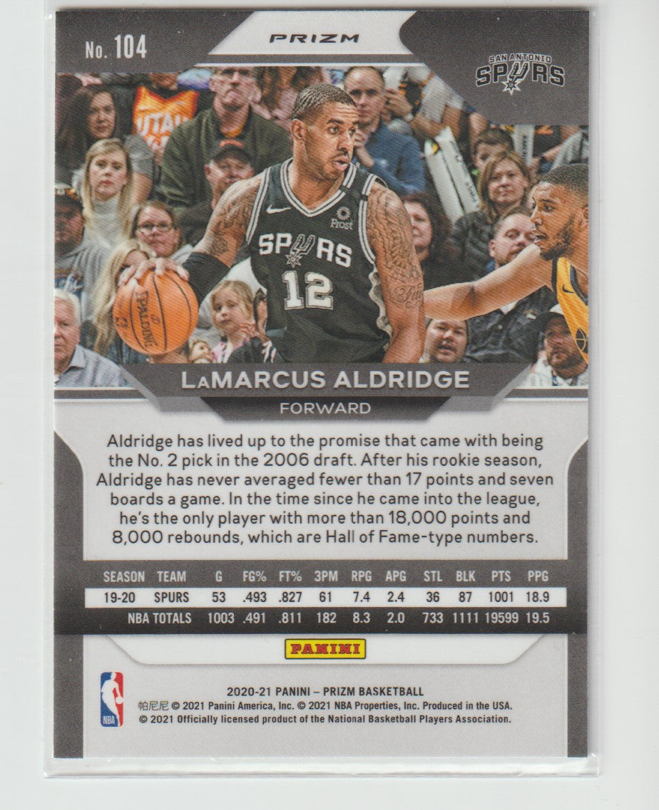 104 LaMarcus Aldridge - San Antonio Spurs Green Prizm