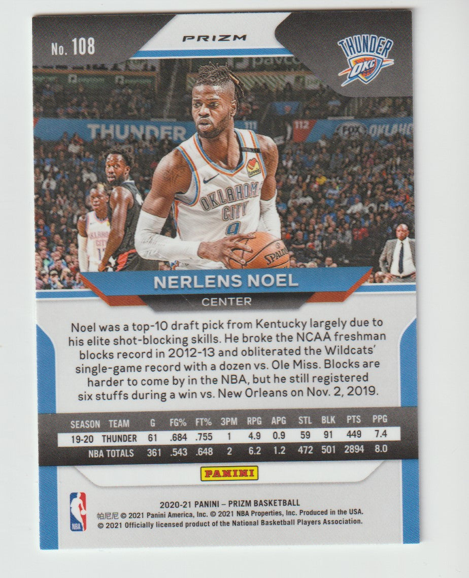 108 Nerlens Noel - Oklahoma City Thunder Green Prizm