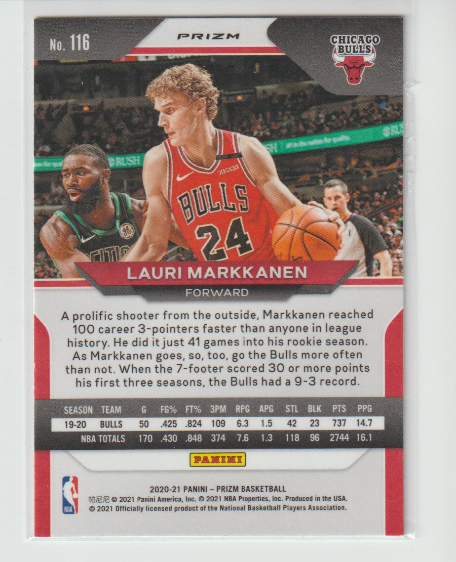 116 Lauri Markkanen - Chicago Bulls Green Prizm