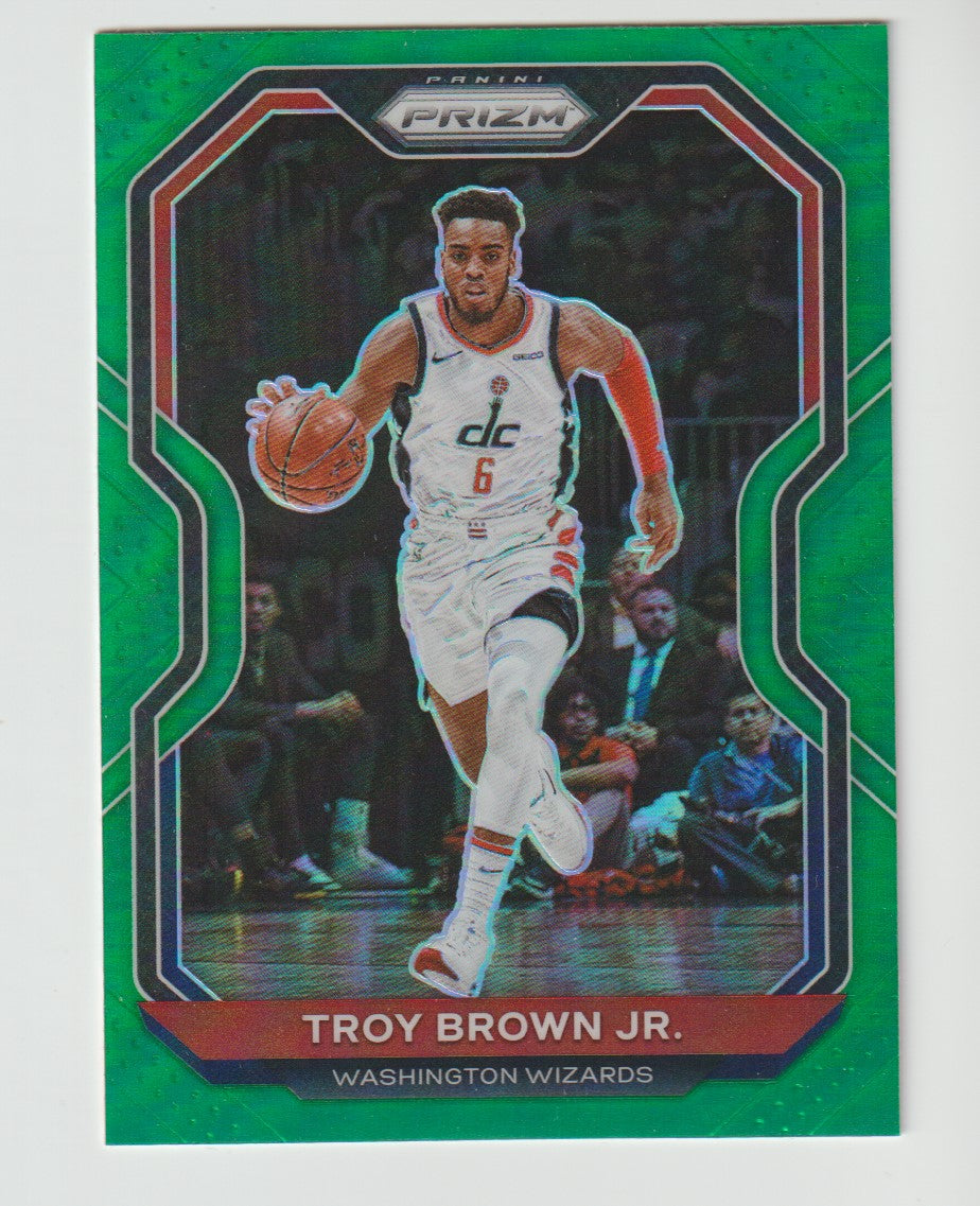 127 Troy Brown Jr. - Washington Wizards Green Prizm