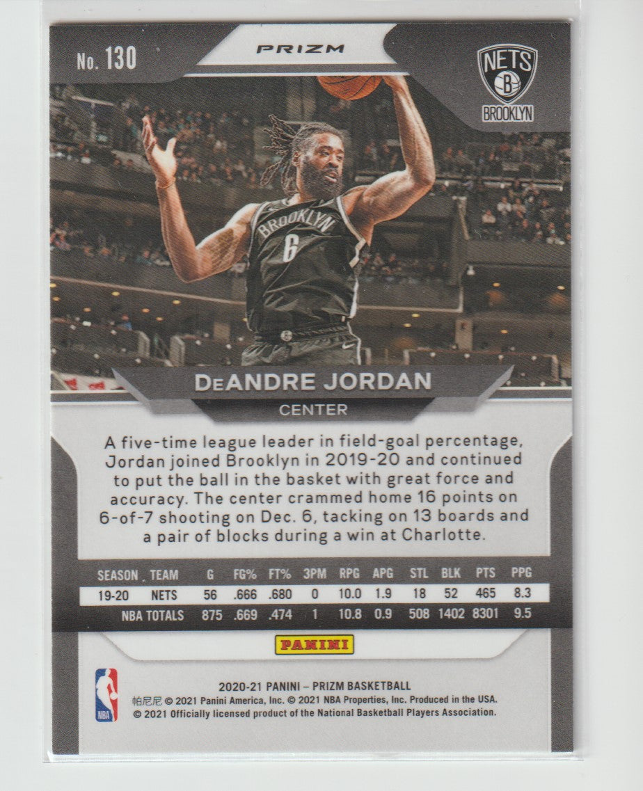 130 DeAndre Jordan - Brooklyn Nets Green Prizm