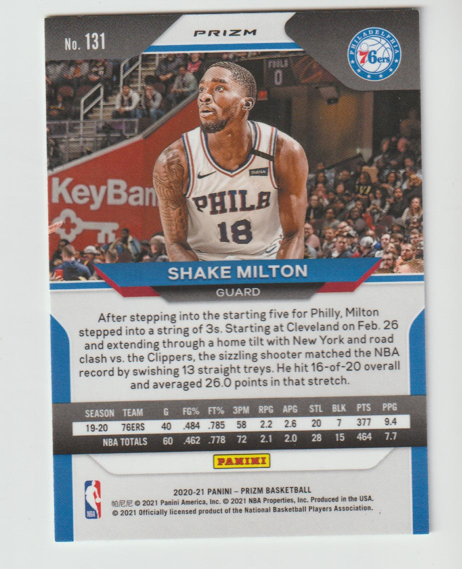 131 Shake Milton - Philadelphia 76ers Green Prizm