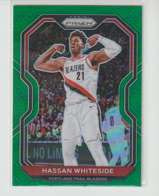 158 Hassan Whiteside - Portland Trail Blazers Green Prizm