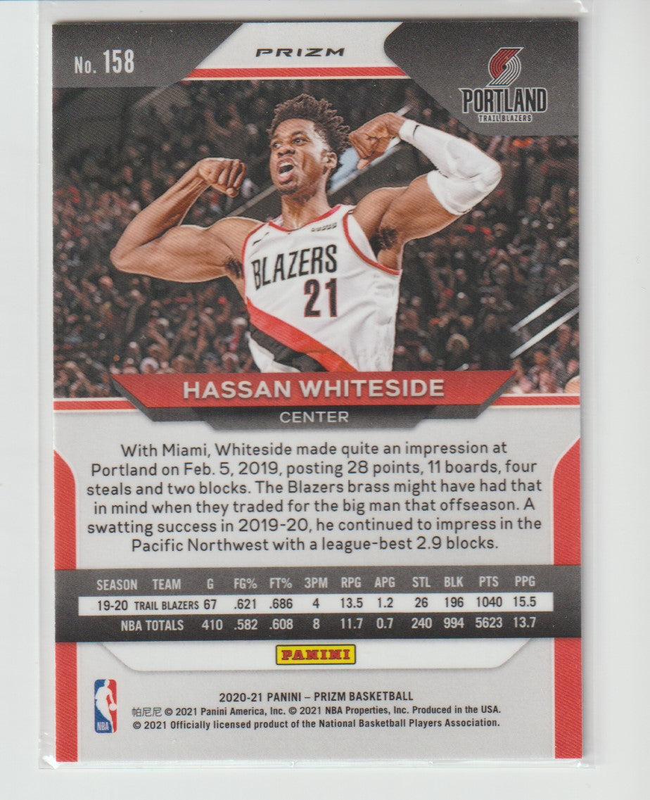 158 Hassan Whiteside - Portland Trail Blazers Green Prizm