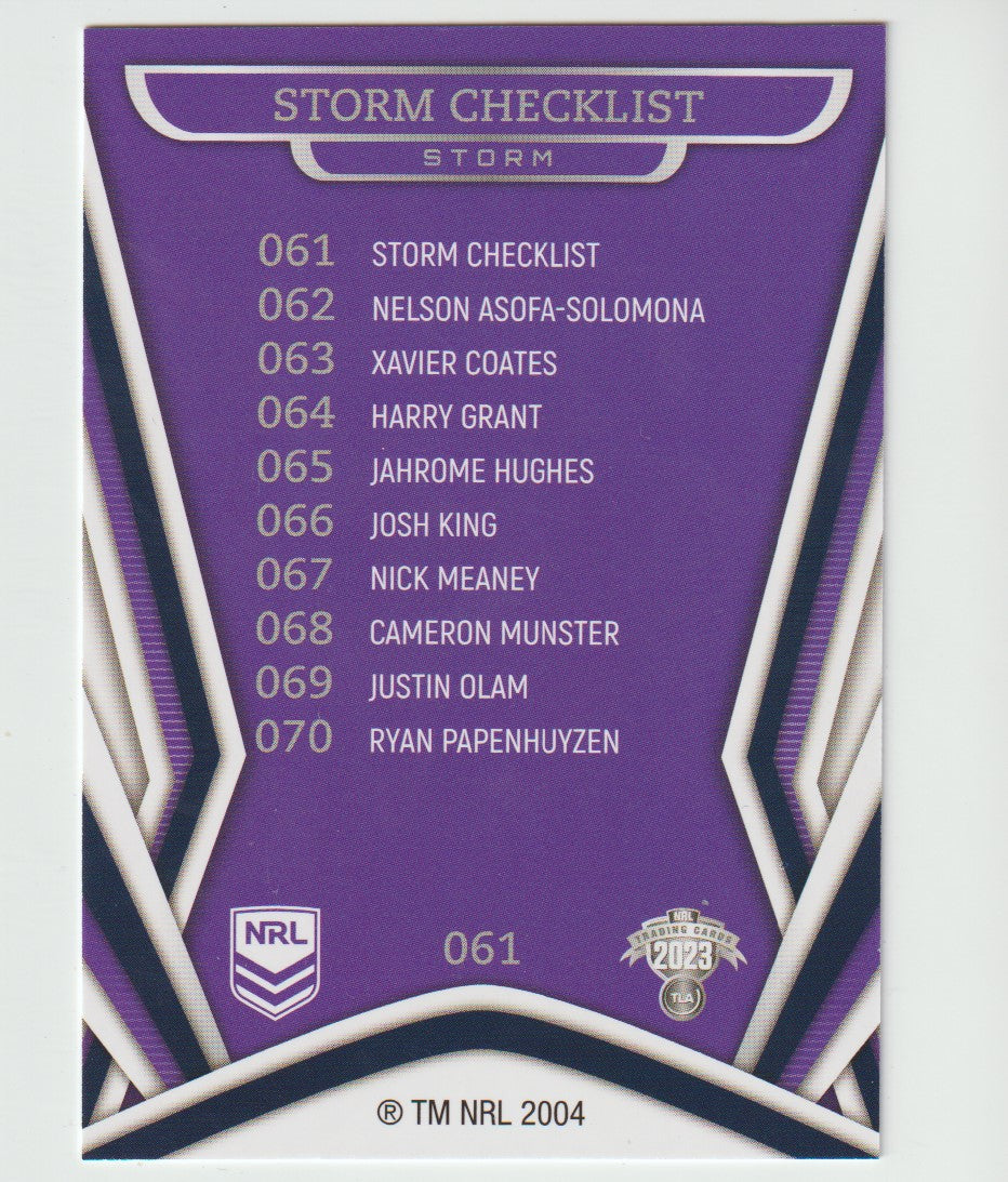 061 STORM CHECKLIST