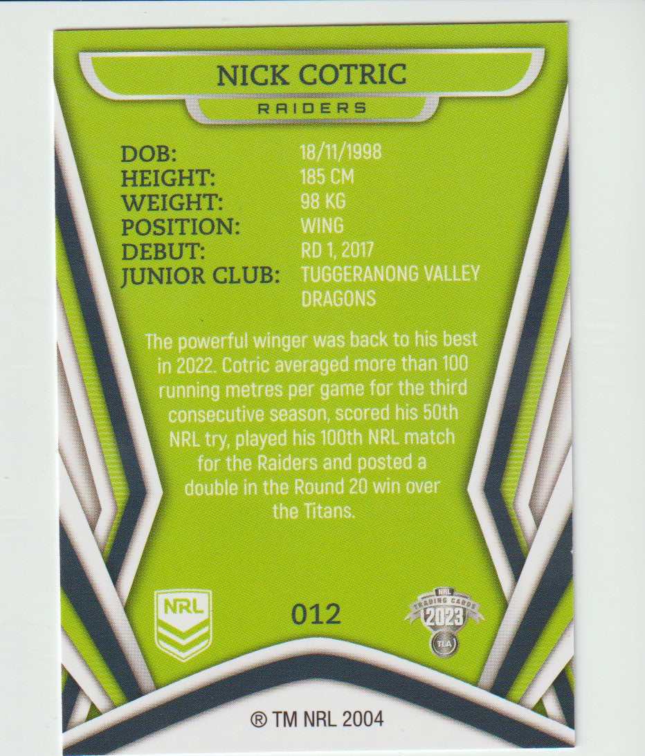 012 NICK COTRIC