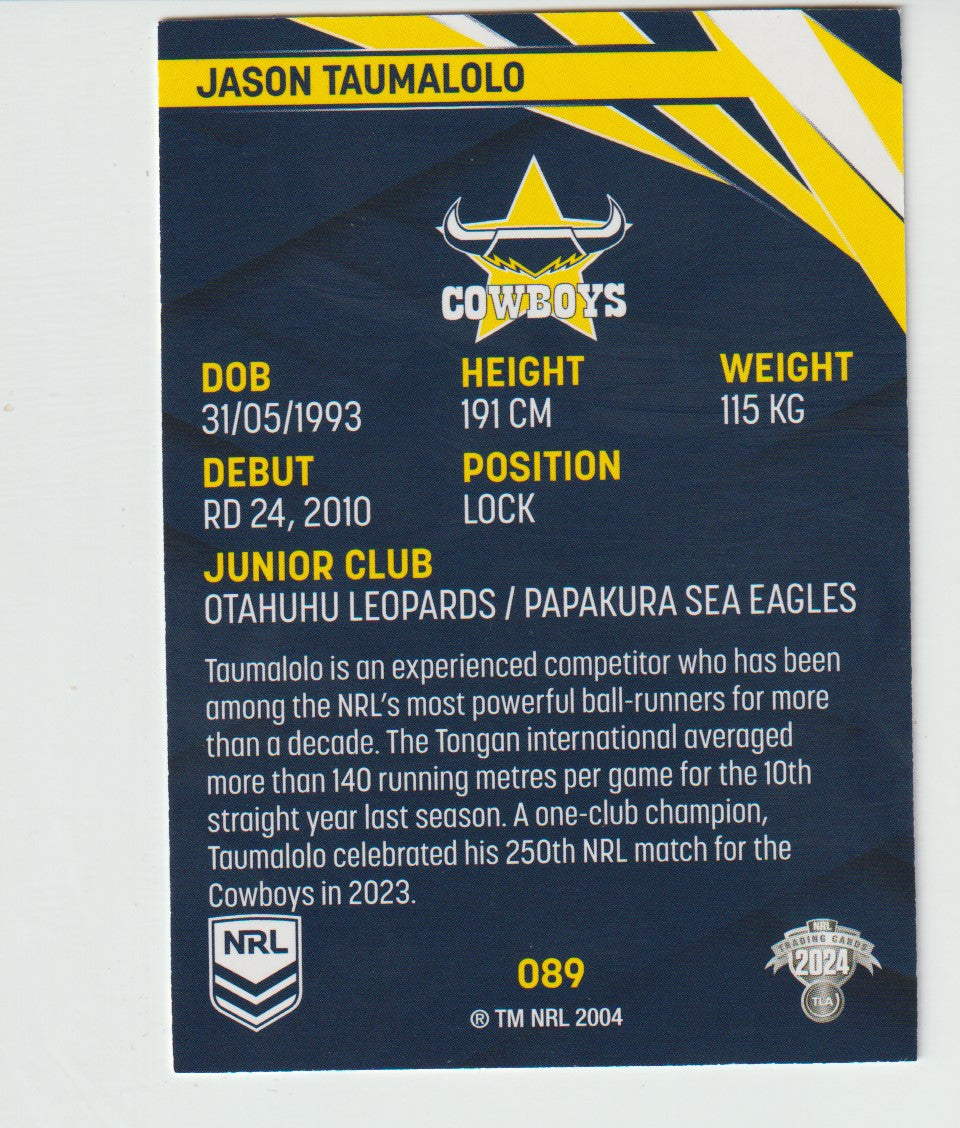 089  JASON TAUMALOLO