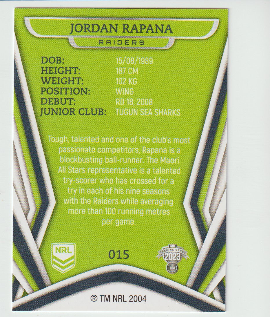 015 JORDAN RAPANA